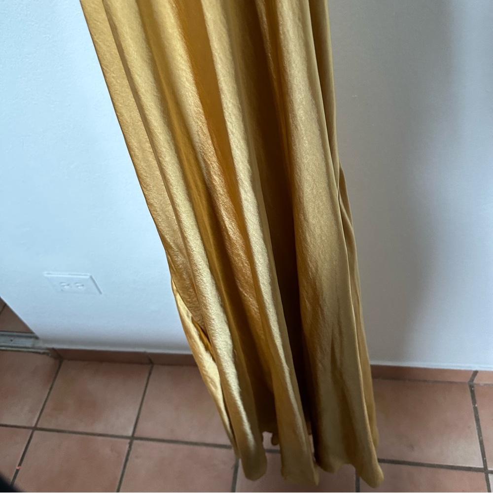 Big Entrance Satin Maxi Dress Mustard - Picture 6 of 9